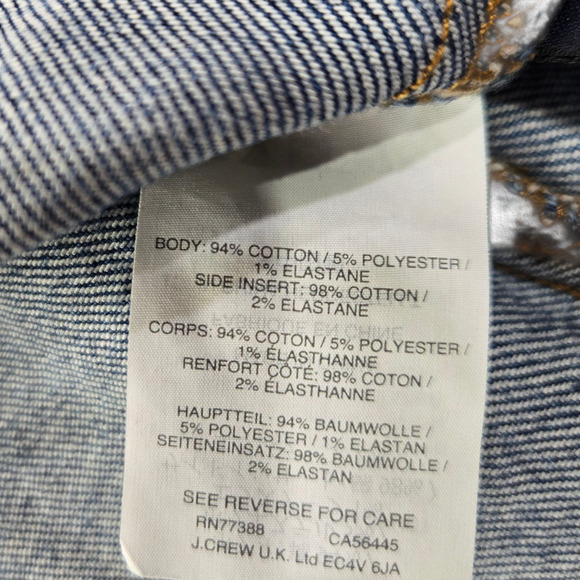 Madewell Two Tone Colorblock Button Front Denim Classic Mini Skirt Size 26 - Picture 6 of 9